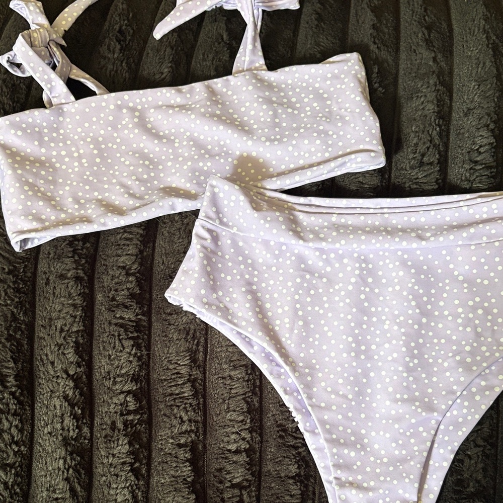 SHEIN Lavender Polka Dot Bikini